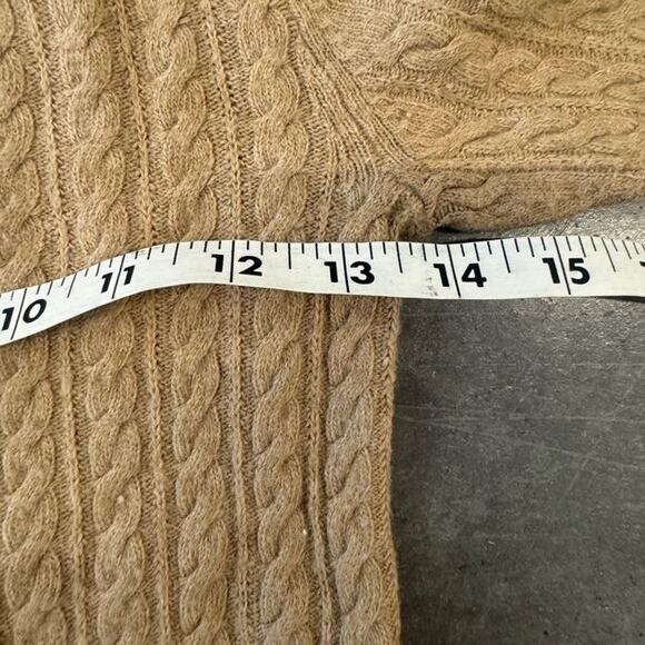 Vintage Y2K Abercrombie & Fitch Cable Knit Brown V-Neck Pullover Sweater Women L - Picture 4 of 5